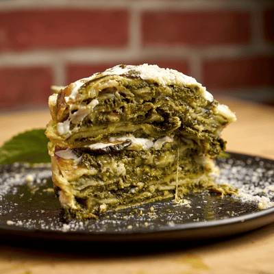 Lasagna with cream Basil and Zucchini